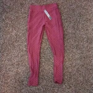 Kids Pink Patterned Leggings